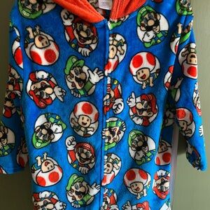 Nintendo Blue and Orange Kids Pajama Robe